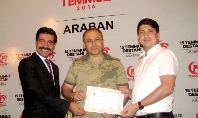 Yüzbaşı Kılıç’ı Kaymakam Bağlı Başarı Belgesi ile ödüllendirdi
