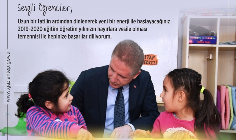 Valimiz Davut Gül’ün 2019-2020 Eğitim Öğretim Açılış Yılı Kutlama Mesajı