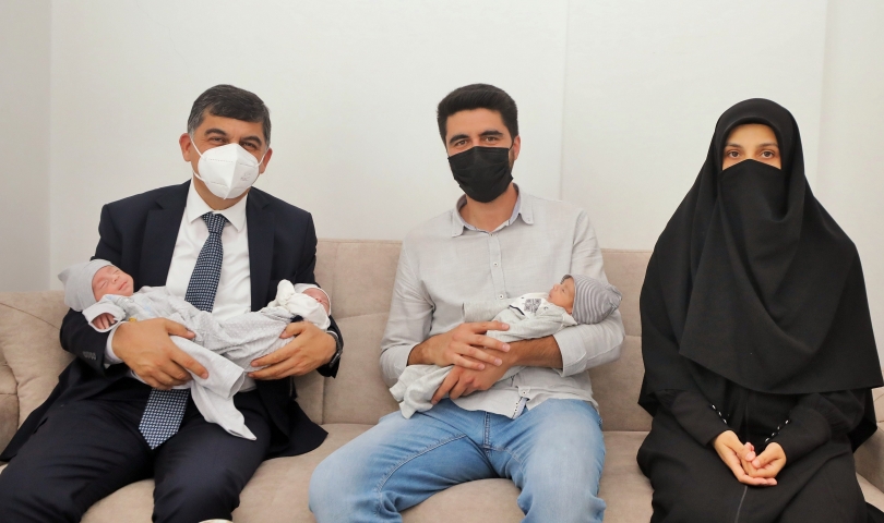 Başkan Fadıloğlu, üçüz bebeklere Babalar Günü’nde ‘merhaba’ dedi