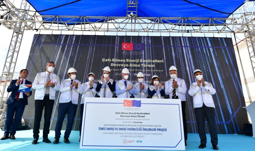 AB Destekleriyle Yapılan Çatı Güneş Enerji Santrali Törenle devreye alındı
