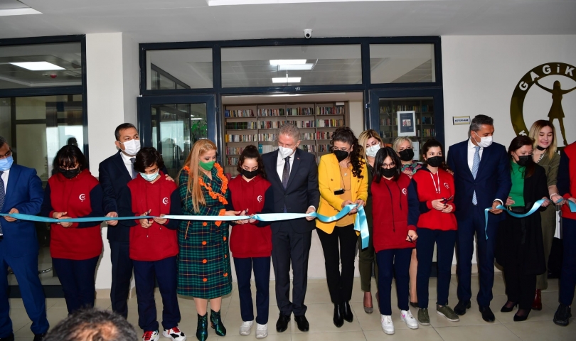 GAGİKAD tarafından yapılan kütüphanenin açılışı yapıldı