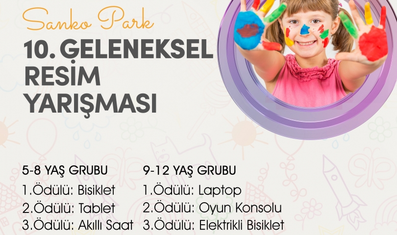 Sanko Park AVM, 23 nisan’a özel ödüllü resim yarışması düzenliyor