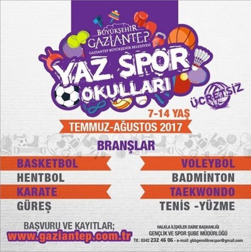 Büyükşehir yaz spor okulları başlıyor