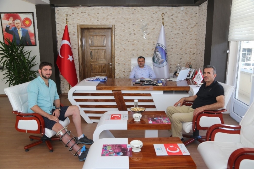 Güneydoğu gazisinden Başkan Cabbar’a ziyaret