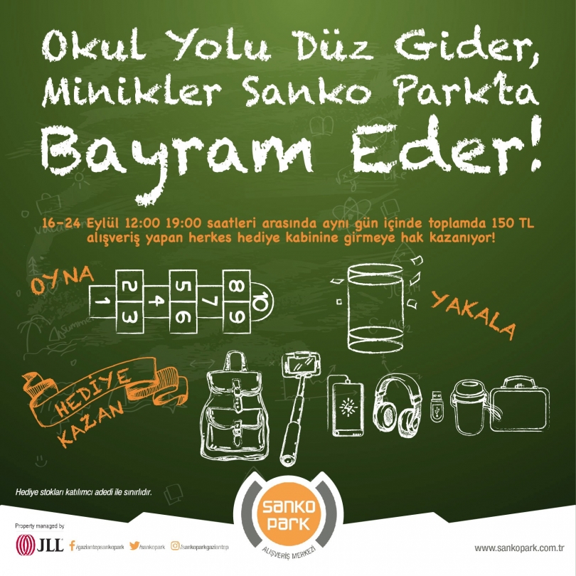Okula Dönüş Hediyeleri SANKO Park’tan