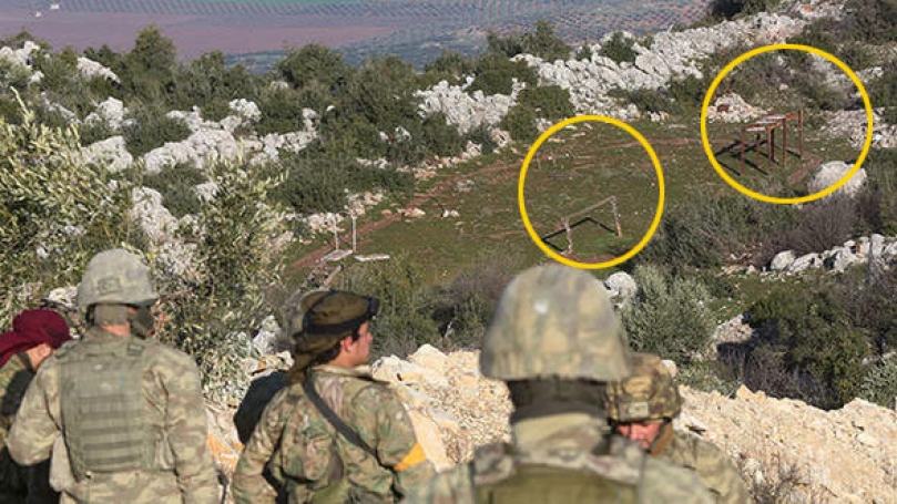 Afrin'de teröristlerin eğitim alanı ele geçirildi