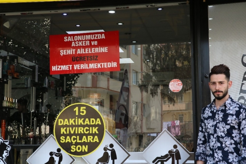 Askerlere ücretsiz damat tıraşı