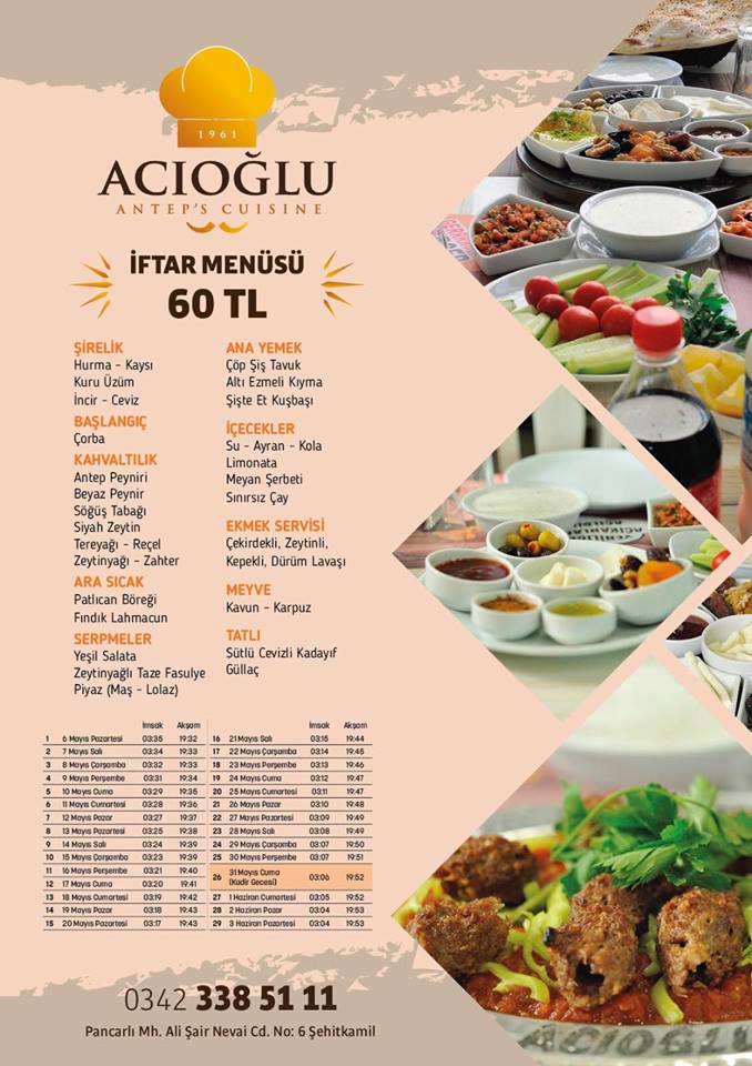 Acıoğlu İftar Menüsü