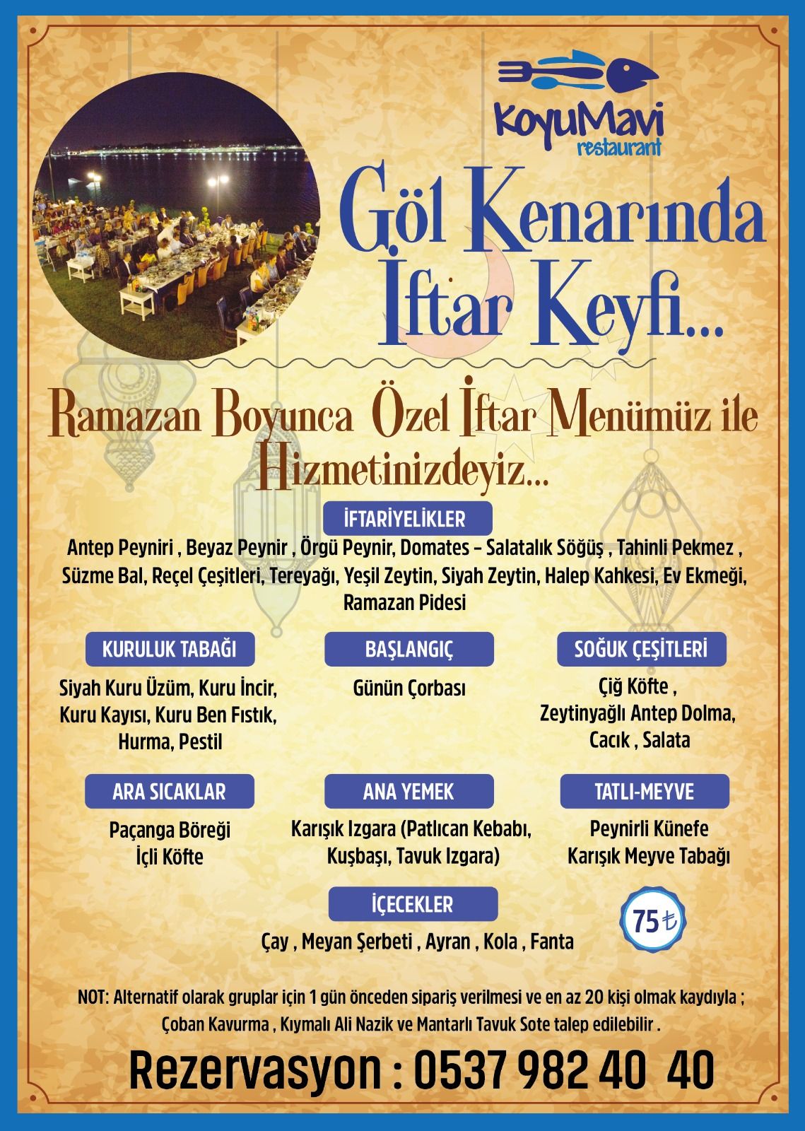 Koyu Mavi İftar