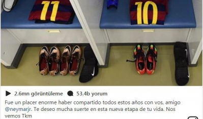 Messi’den Neymar’a veda