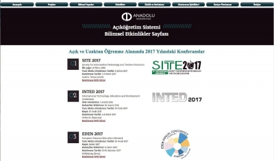 Açıköğretim Sistemi Bilimsel Etkinlikler Sayfası yeni döneme hazır